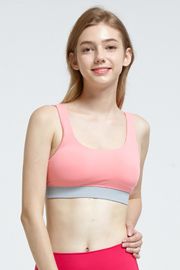 [Surpplex] CLWT4015 Color Matching Bra Top Salmon Pink, Gym wear,Tank Top, yoga top, Jogging Clothes, yoga bra, Fashion Sportswear, Casual tops For Women _ Made in KOREA